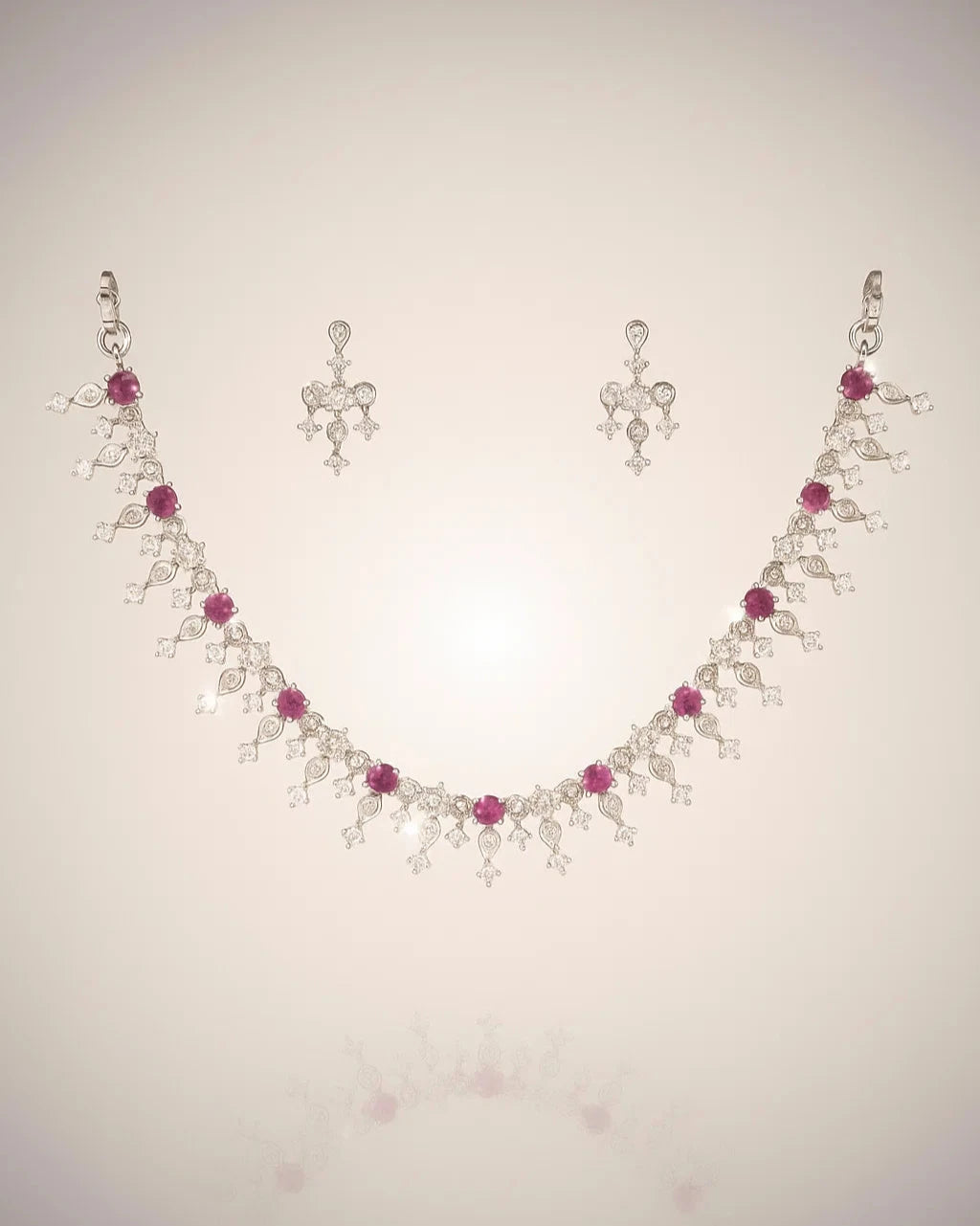 Radiant Ruby & Silver Sparkle Set