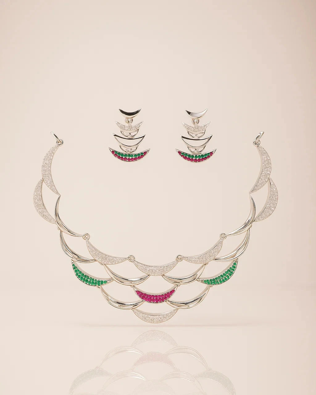 Exquisite Multi-Tiered Crystal Necklace Set