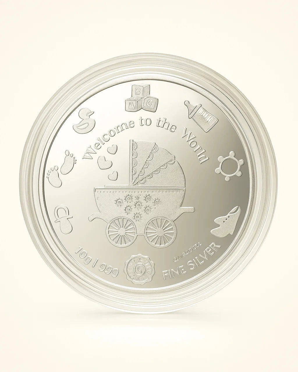 baby sharwer silver coin