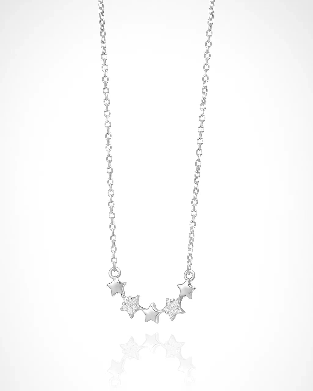 Silver Shooting Stars Necklace
