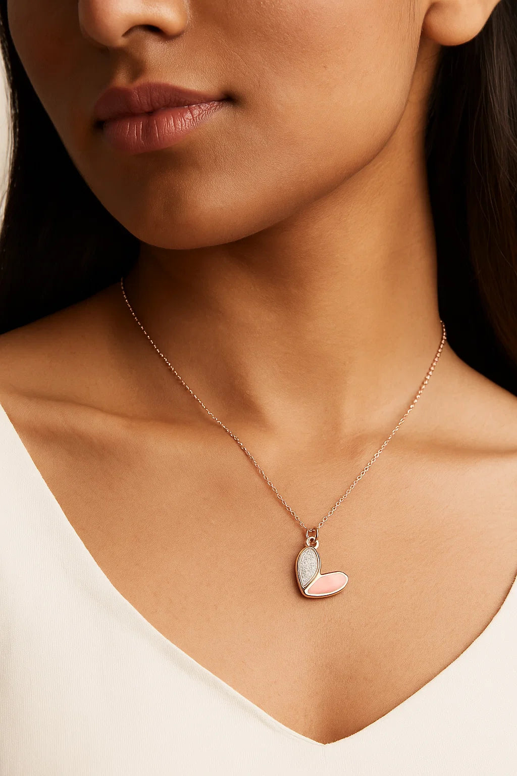 Rose Gold Heart Necklace