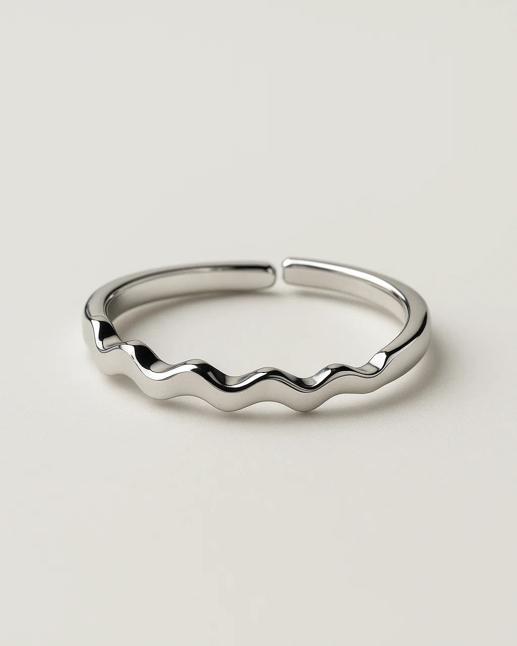 Wave-Inspired Adjustable Ring
