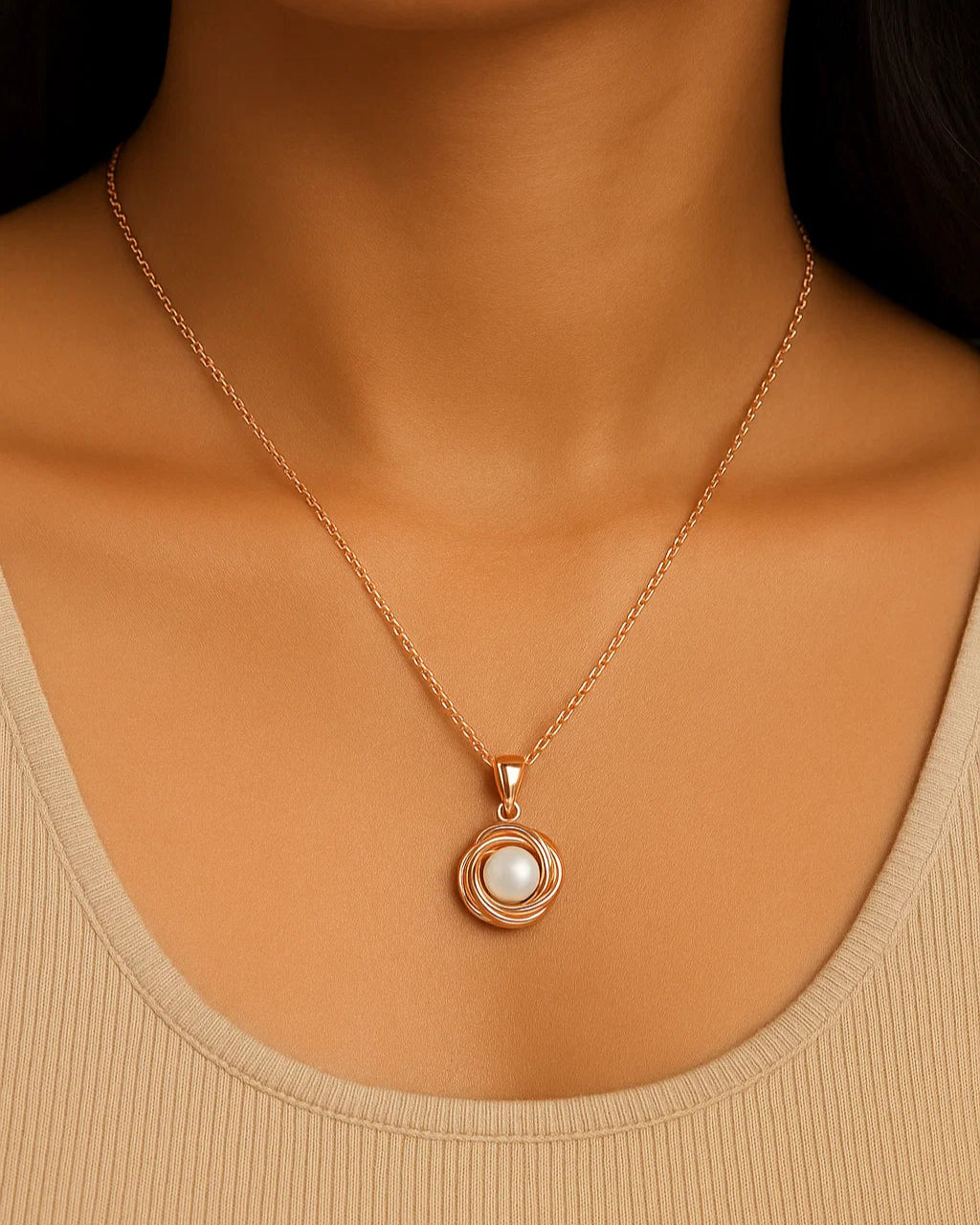 rose gold chain with pendant