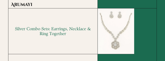 Silver Combo Sets: Earrings, Necklace & Ring Together