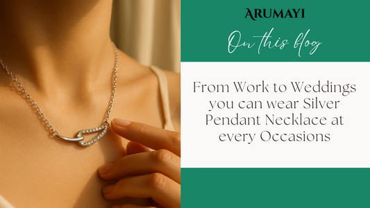 Silver pendant necklaces for work and weddings