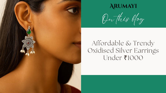 Affordable & Trendy Oxidised Silver Earrings Under ₹1000