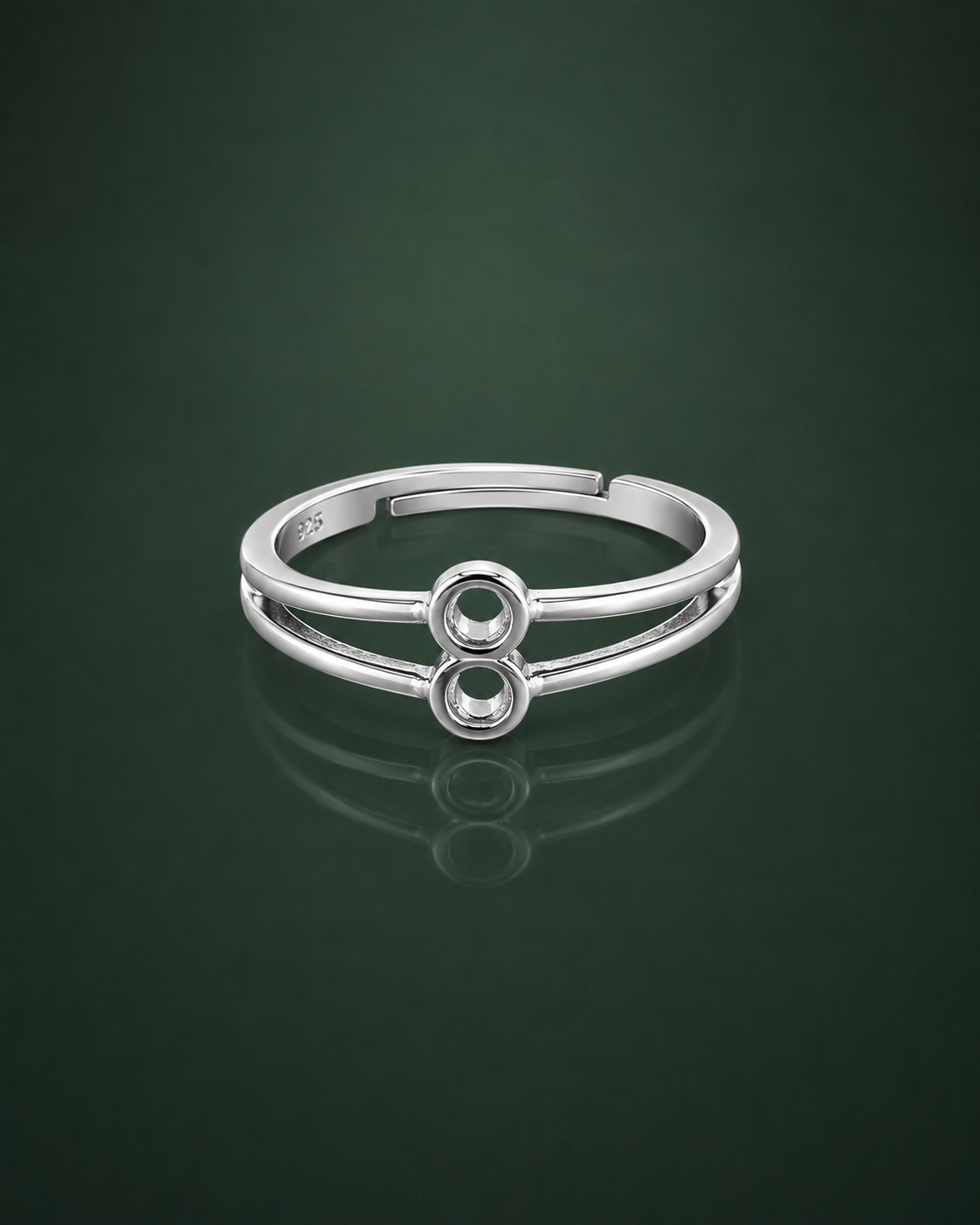 Adjustable Open Circle Ring for Women | Minimalist Silver Ring | Arumayi