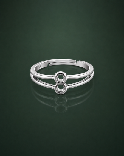 Adjustable Open Circle Ring for Women | Minimalist Silver Ring | Arumayi