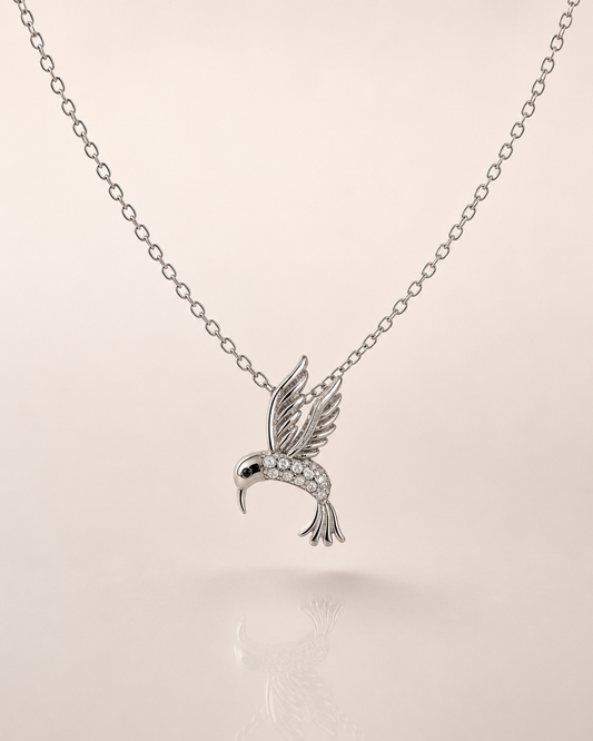 Hummingbird Pendant Necklace – Symbol of Freedom, Energy & Joy
