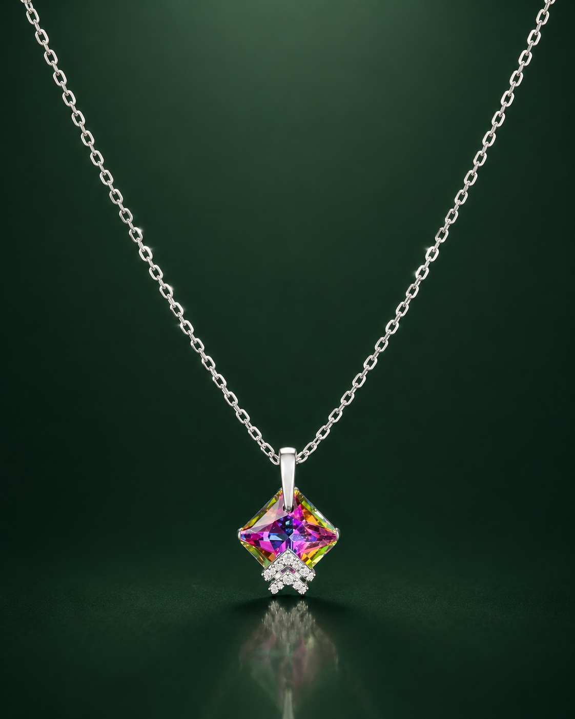 Geometric Mystic Quartz Style Pendant