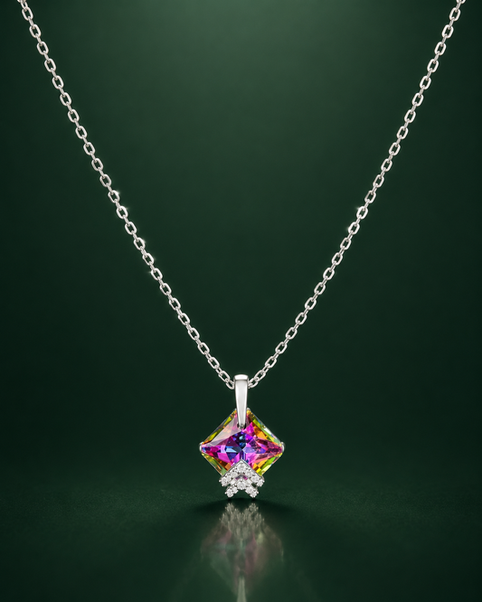 Geometric Mystic Quartz Style Pendant
