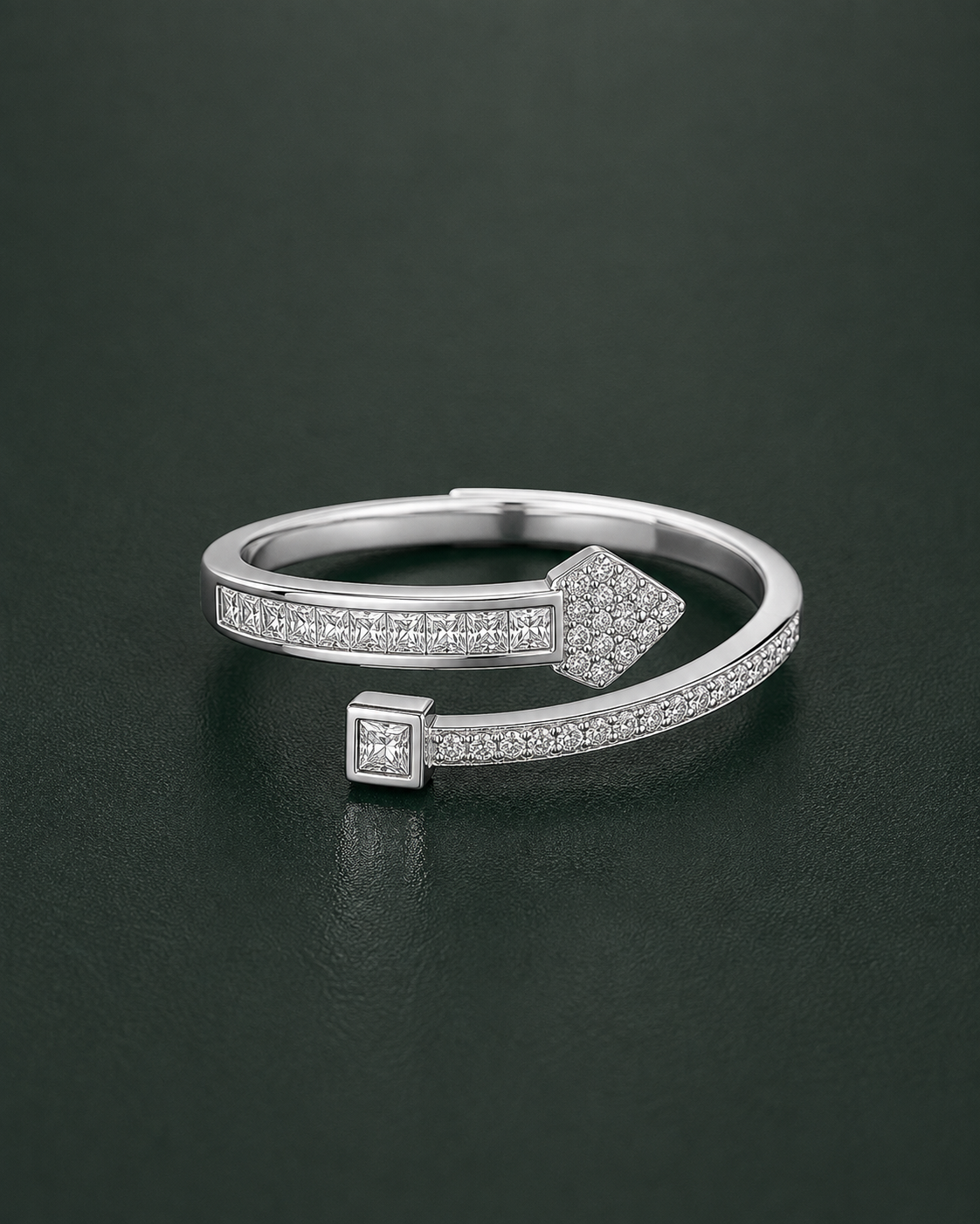 925 sterling silver adjustable wrap ring