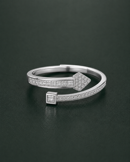 925 sterling silver adjustable wrap ring