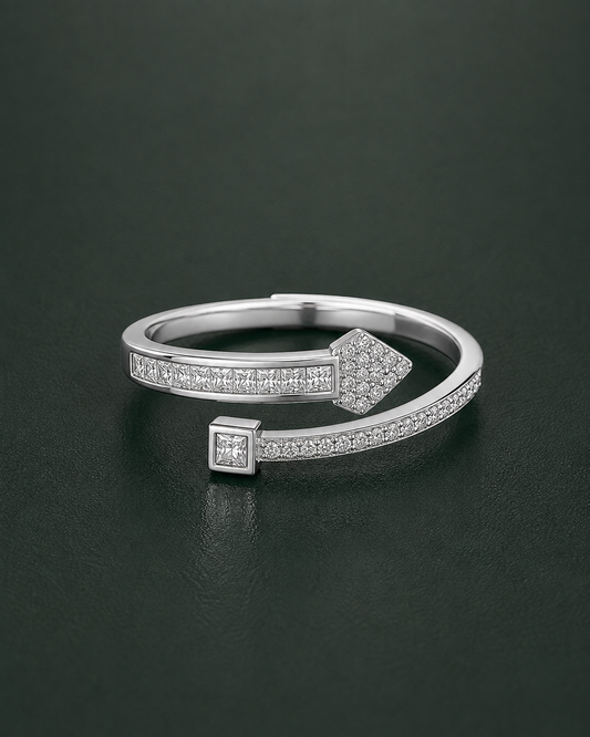 925 sterling silver adjustable wrap ring