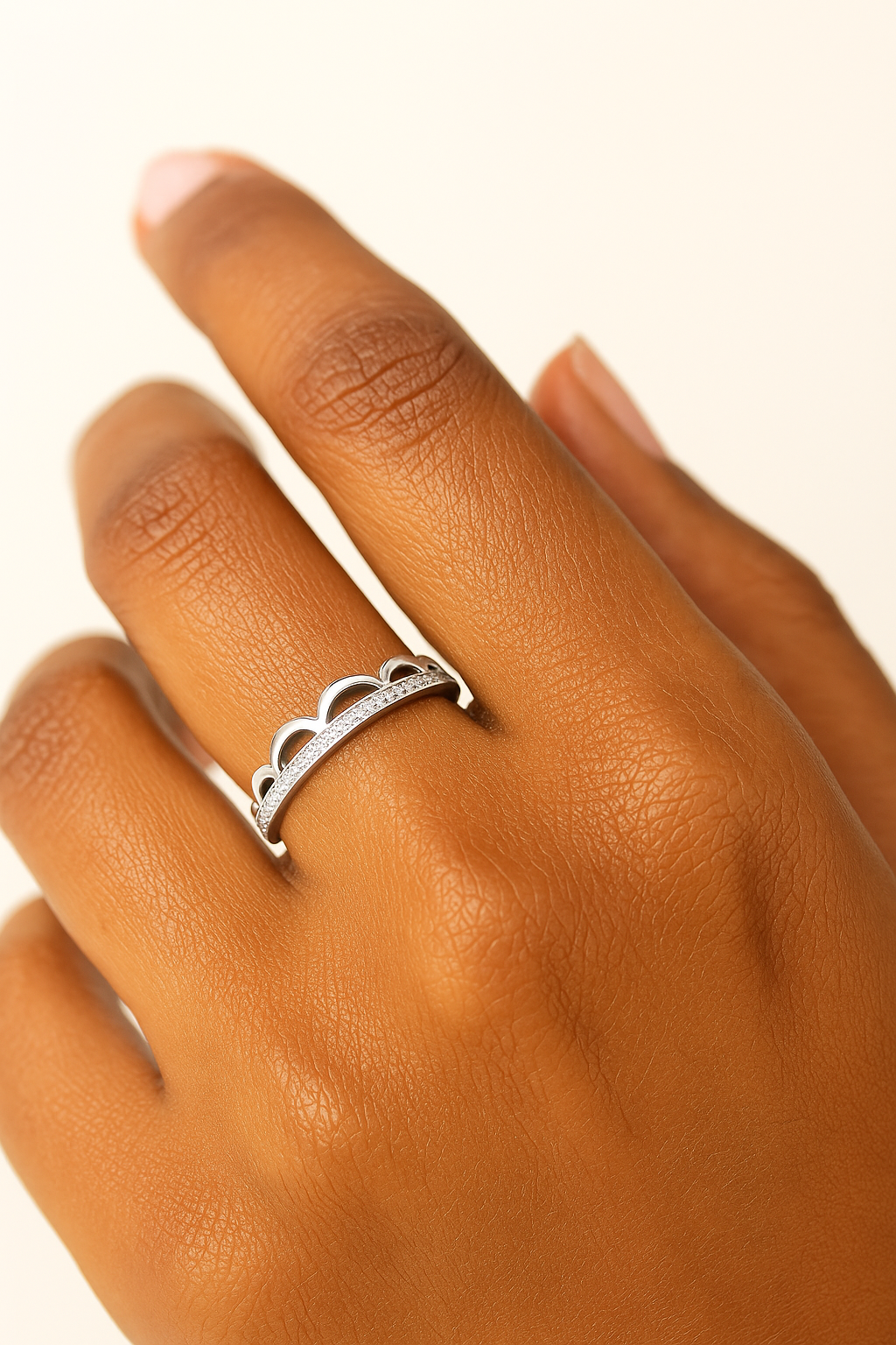 Crown Band Adjustable Ring