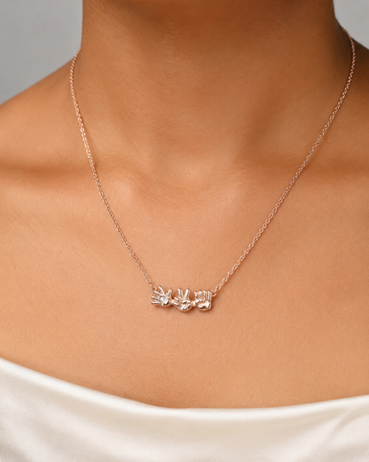 Rock Paper Scissors Pendant Necklace