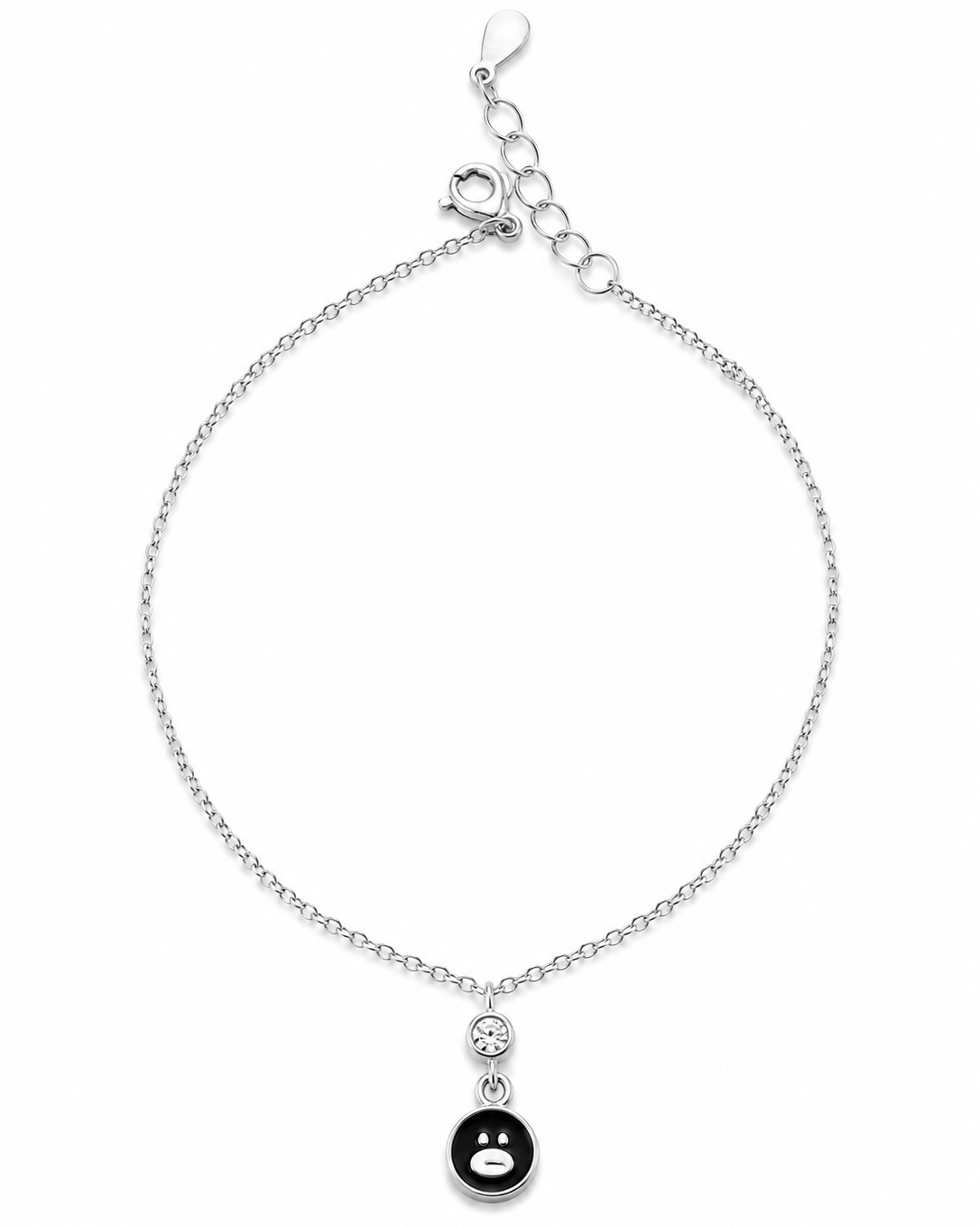 Charm Bracelet with CZ Accent