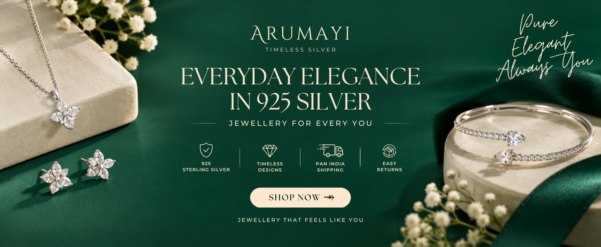 Arumayi Everyday Elegance 925 silver banner