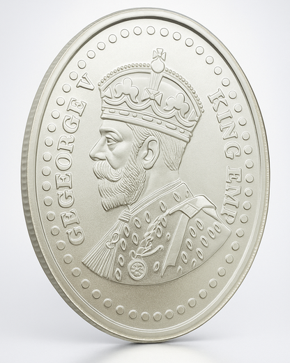 20 gm George V King Emperor Coin - Oval