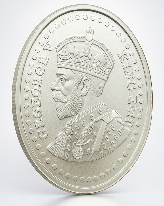 20 gm George V King Emperor Coin - Oval
