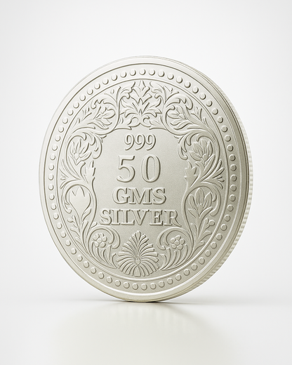 50 gm George V King Emperor Coin - Circle