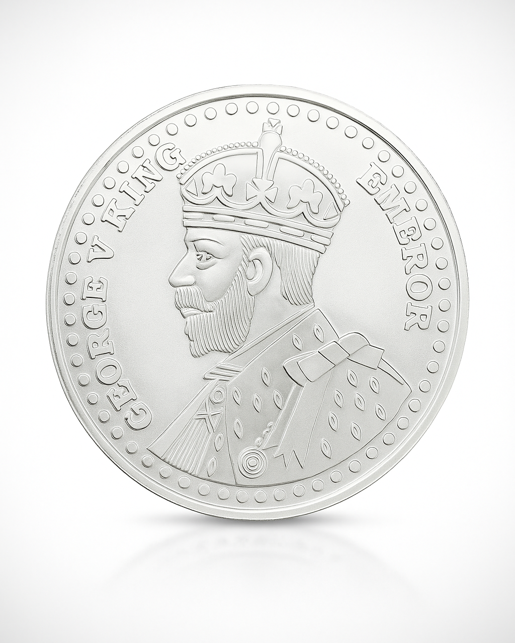 50 gm George V King Emperor Coin - Circle