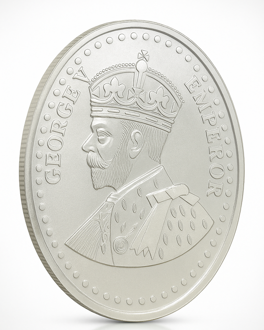 100 gm George V Emperor Coin - Oval