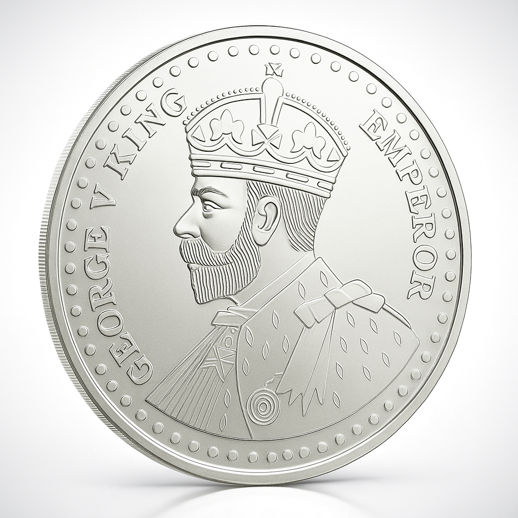 100 gm George V King Emperor Coin - Circle