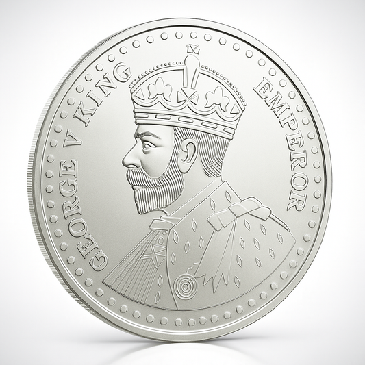 100 gm George V King Emperor Coin - Circle