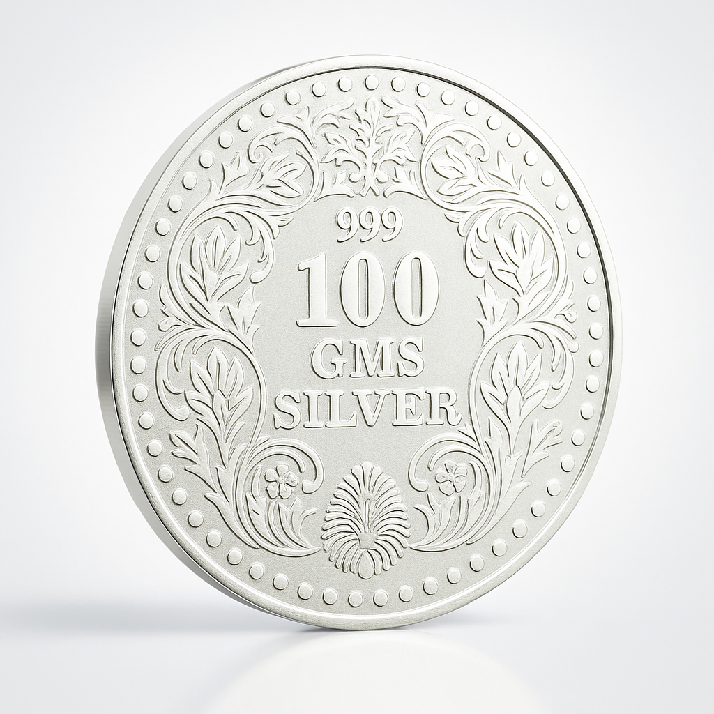 100 gm George V King Emperor Coin - Circle