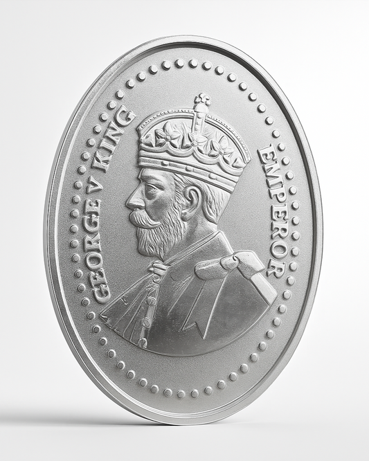 5 gm George V King Emperor Coin - Oval
