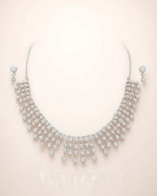 Celestial Drape Waterfall Necklace Set