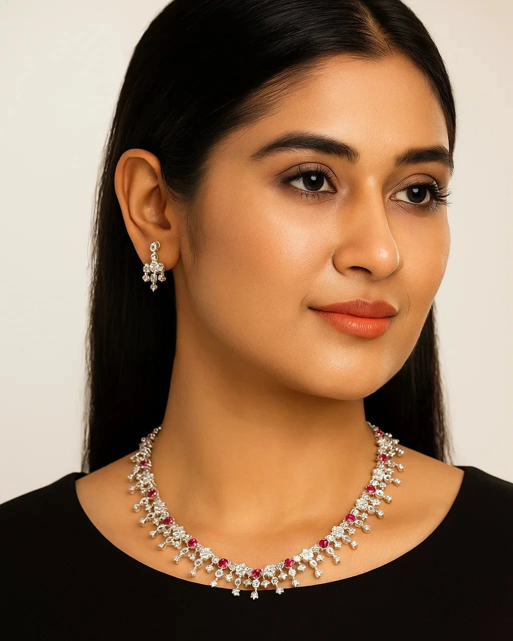 Radiant Ruby & Silver Sparkle Set