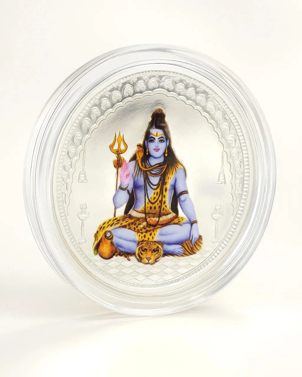 10 gm Shiv Ji Colored Coin - Circle
