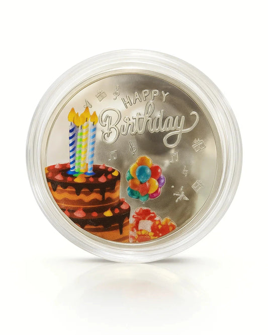 10 gm Happy Birthday Colored Coin - Circle
