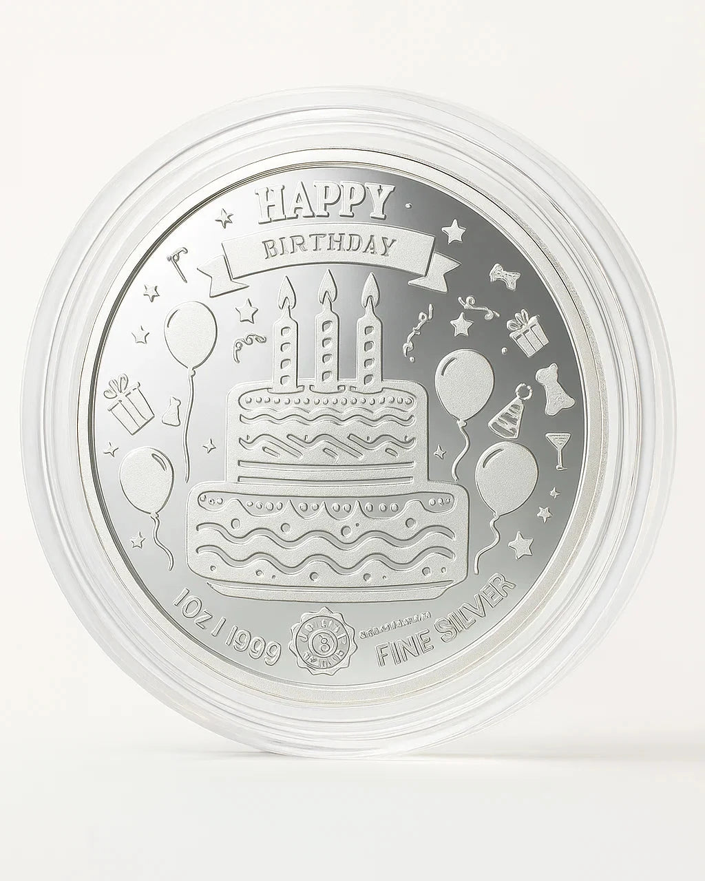10 gm Happy Birthday Colored Coin - Circle