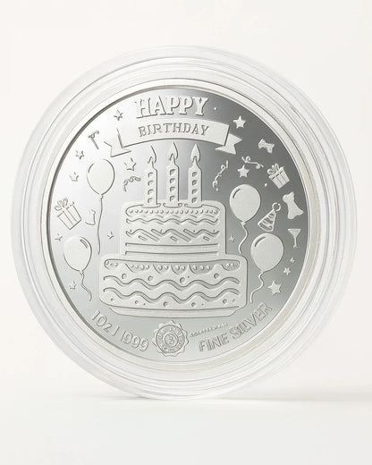 10 gm Happy Birthday Colored Coin - Circle