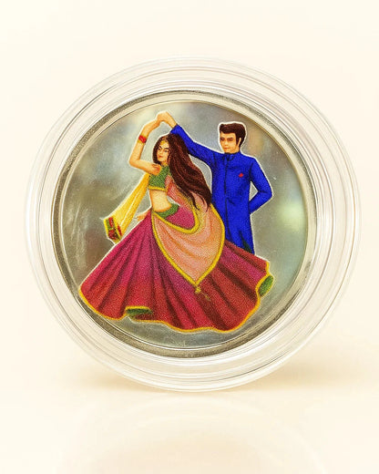 10 gm Couple Dancing I Love You Colored Coin - Circle