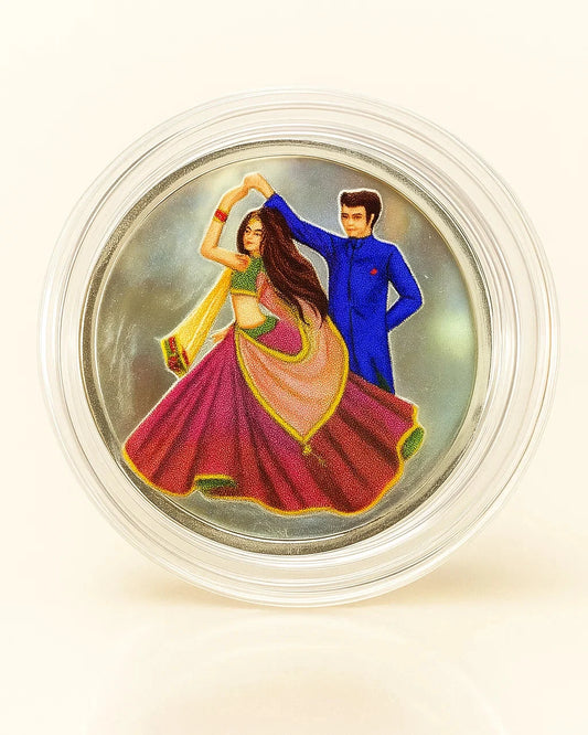 10 gm Couple Dancing I Love You Colored Coin - Circle