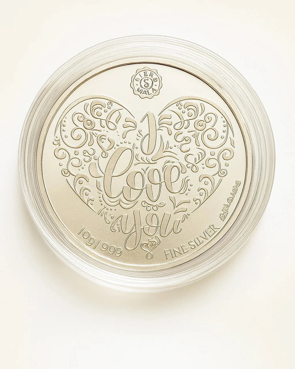 10 gm Couple Dancing I Love You Colored Coin - Circle