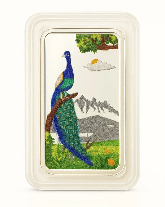 10 gm Peacock Colored Coin - Rectangle