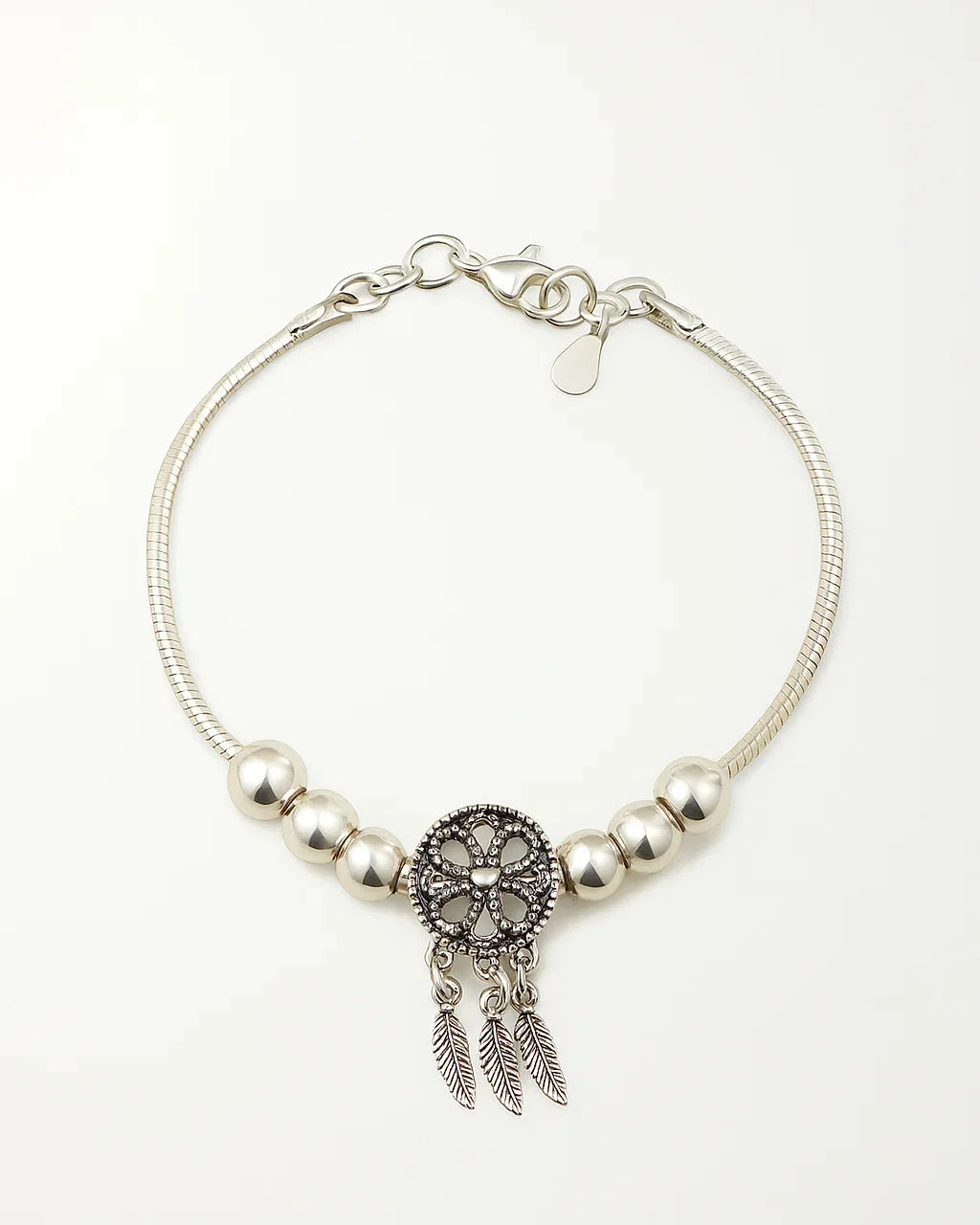 Dreamcatcher Charm Silver Bracelet