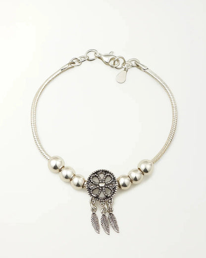 Dreamcatcher Charm Silver Bracelet
