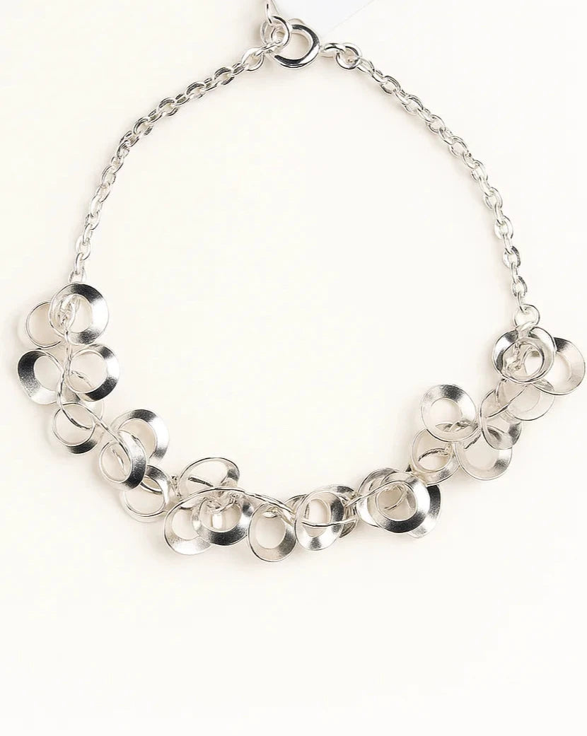 Silver Spiral Loop Bracelet
