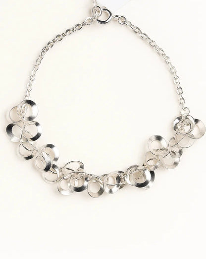 Silver Spiral Loop Bracelet