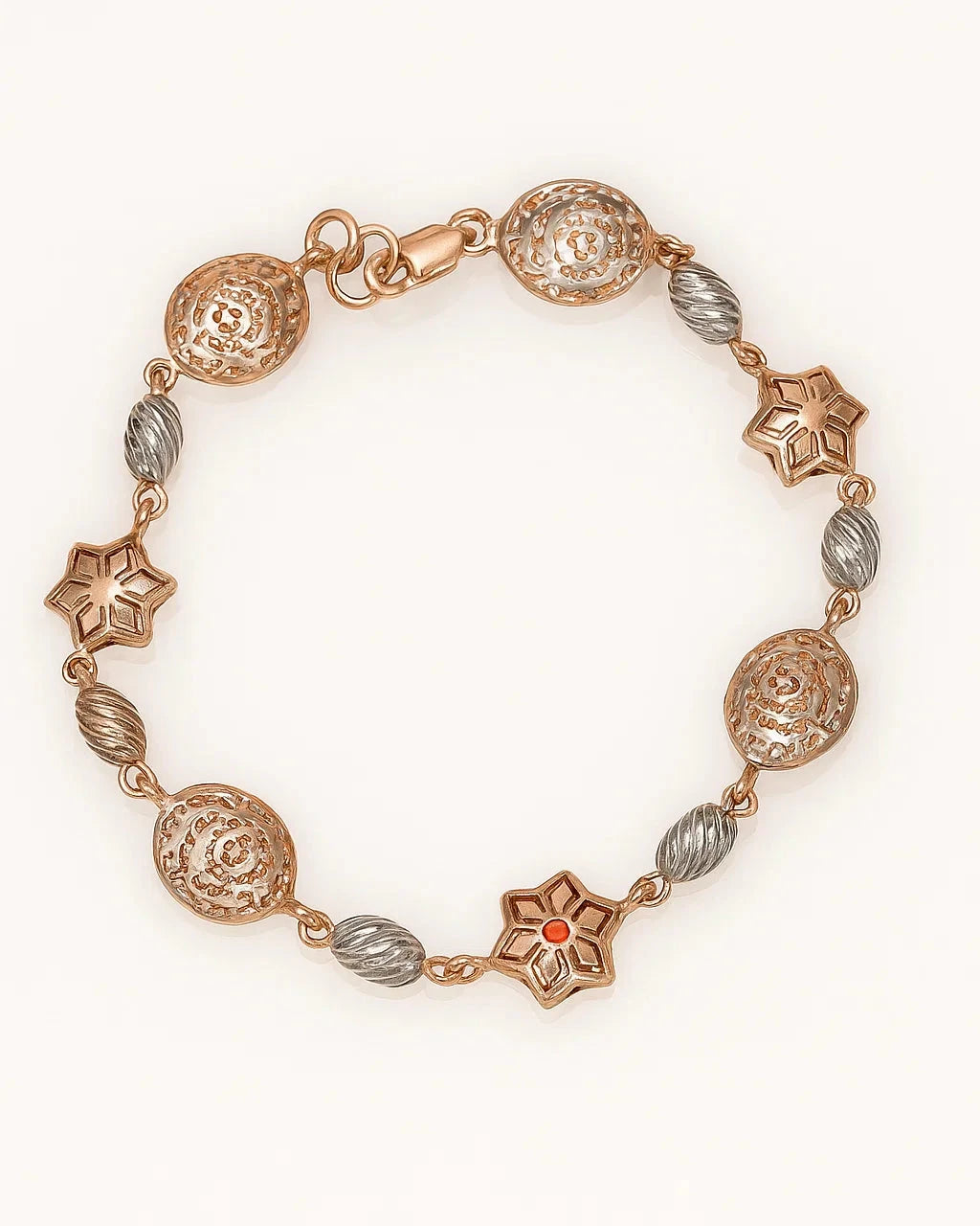 Rose Gold Mandala & Star Element Bracelet