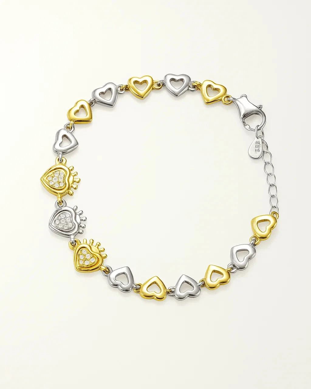 Heartbeats of Joy Two-Tone Bracelet