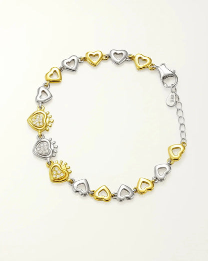 Heartbeats of Joy Two-Tone Bracelet