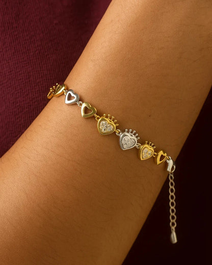 Heartbeats of Joy Two-Tone Bracelet