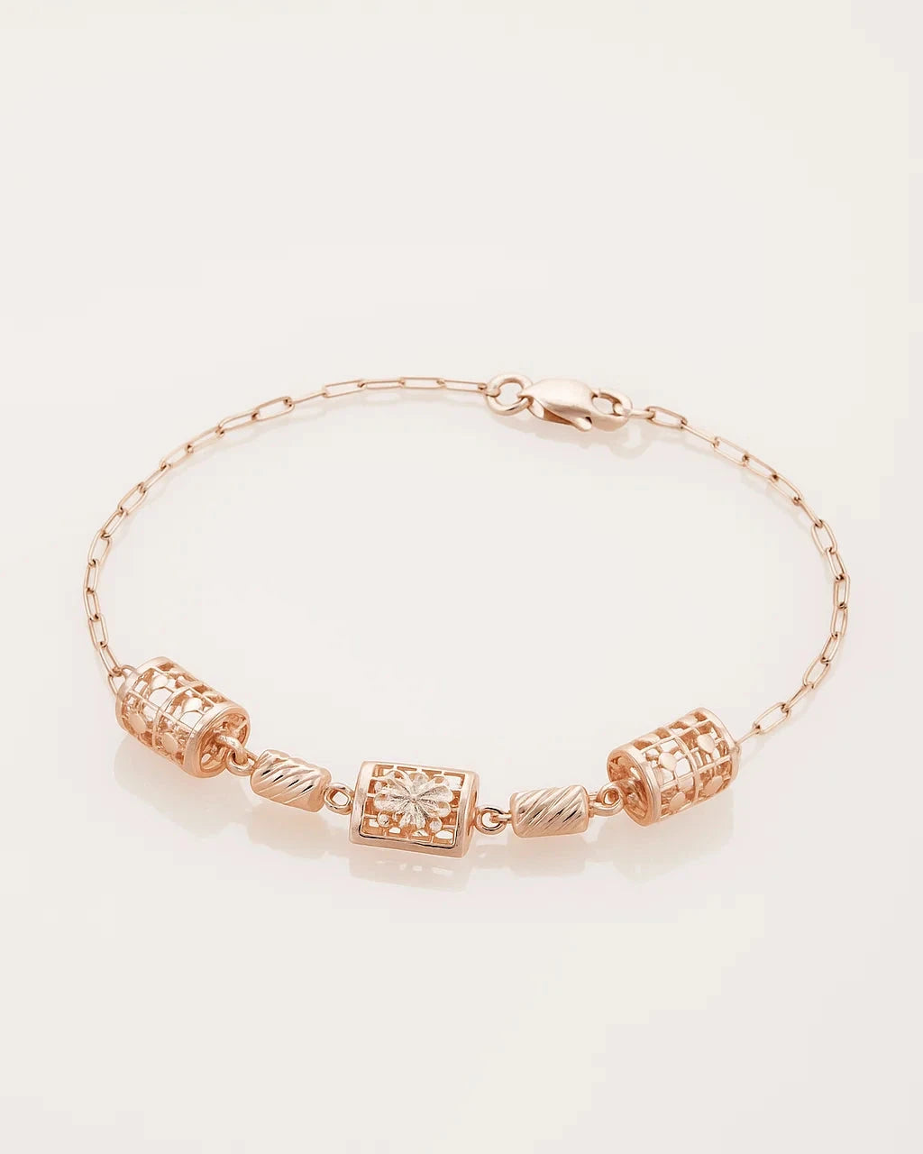 Rose Gold Floral Bracelet